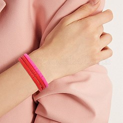Set di braccialetti elasticizzati da surfista Heishi in argilla polimerica&nbsp;BJEW-SW00125