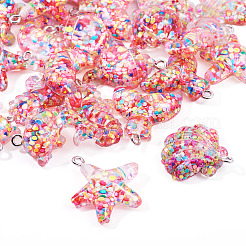 24pcs 6 styles de pendentifs en résine&nbsp;RESI-TA0003-27