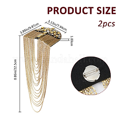 2 pieza de charreteras de fieltro&nbsp;AJEW-FH0009-06