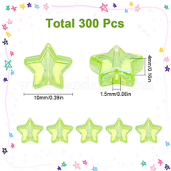 Cuentas acrílicas transparentes ecológicas 300pcs&nbsp;OACR-SC0001-68B