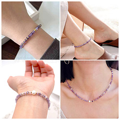 1 Strang natürliche Amethystperlenstränge&nbsp;G-TA0002-98