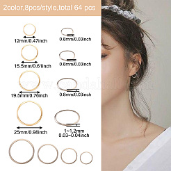 64 Stück 8 Stile 304 Edelstahl Verbindungsring&nbsp;STAS-CD0001-19