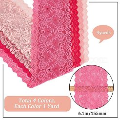 4 Yards 4 Farben Blumen gewellten Rand Spitzenbesatz&nbsp;OCOR-GF0002-59