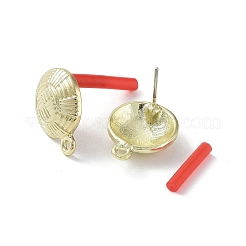 Risultati dell'orecchino a perno in lega dorata con placcatura a cremagliera&nbsp;EJEW-B036-01G-01