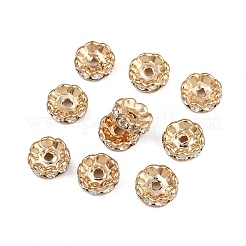 Messing Strass Zwischen perlen&nbsp;RB-A014-L10mm-01LG-NF
