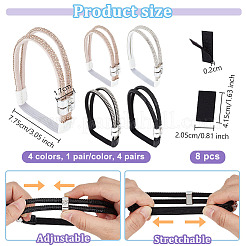 4 Paar elastische Schnürsenkel aus Polyester mit Strassen in zwei Farben&nbsp;DIY-OC0013-17