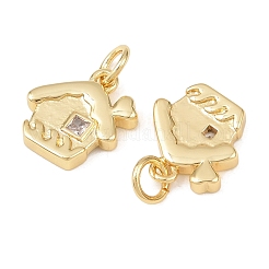 Colgante micropavé cubic zirconia de latón&nbsp;KK-G544-38G