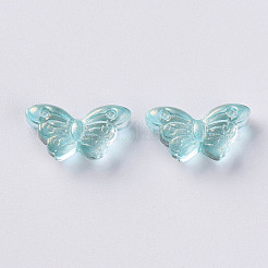 Perles de verre peintes par pulvérisation transparent&nbsp;GLAA-S190-018A-04