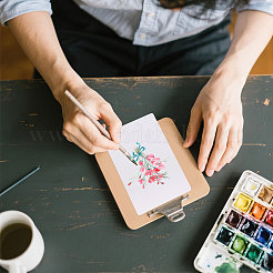 50 Stück rechteckige leere Papierkarte&nbsp;DIY-WH0591-322B