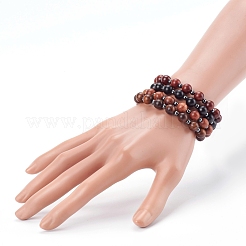 Set di braccialetti elastici con perline in legno naturale&nbsp;BJEW-JB05999