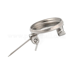 Supports de cabochons de broche en acier inoxydable 304&nbsp;STAS-E547-08A-P