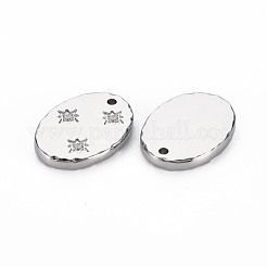 Anhänger aus 304 Edelstahl mit Mikropflaster und klaren Zirkonia&nbsp;STAS-N097-114P-NR