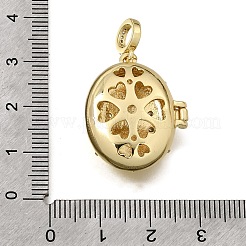 Diffusor-Medaillon-Anhänger aus Messing mit Mikropavé und klarem Zirkonia&nbsp;KK-A303-28B-G