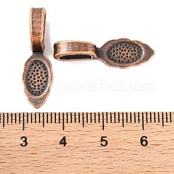 Tibetischen Stil Legierung Kleber-auf Flachkissen Bügel&nbsp;X-RLF10728Y-NF