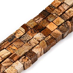 Natürliches Bild Jaspis Perlen Stränge&nbsp;G-T139-6x6-27A
