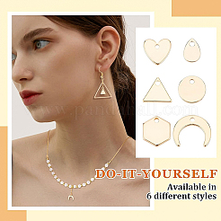 60pcs 6 breloques en laiton de style&nbsp;KK-BC0008-05