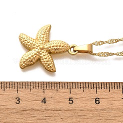 Sommerstrand 304 Edelstahl Anhänger Seil Kette Halsketten für Frauen&nbsp;STAS-Z108-01G-01