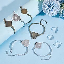 DIY Blanko-Kits zur Herstellung von Kuppelarmbändern aus Legierung&nbsp;DIY-GO0002-22