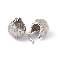 Orecchini a cerchio in ottone con placcatura a cremagliera per donna&nbsp;EJEW-M213-48P