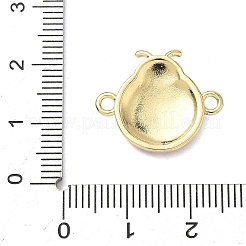 Messing-Herz-Marienkäfer-Glieder in Rot und Schwarz aus Emaille&nbsp;KK-I379-06G