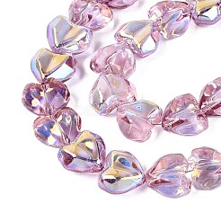 Chapelets de perles en verre transparent électrolytique&nbsp;EGLA-N056-01A-05