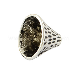 Strisce in lega di stile tibetano coni perline apetalous scolpiti&nbsp;TIBE-00807-AS-LF