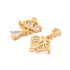 Pendentifs en laiton zircon cubique transparent&nbsp;KK-G492-02G