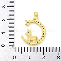 Pendenti in zirconi cubici trasparenti in micro pavè di ottone&nbsp;FIND-Z044-03H