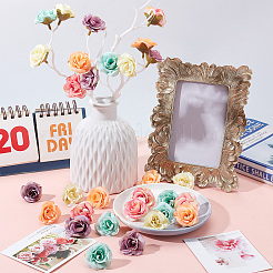30 stücke 5 farben tuch rose blume&nbsp;DIY-GF0006-17