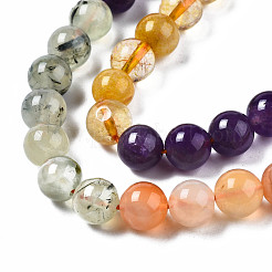 Natürliche Amazonit- & Sonnenstein- & Citrin- & Amethyst- & Prehnit- & Botswana-Achat- & Lapislazuli-Perlenstränge&nbsp;G-S376-003B
