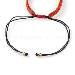Fabricación de pulsera trenzada de hilo de nailon ajustable&nbsp;AJEW-JB00857-06