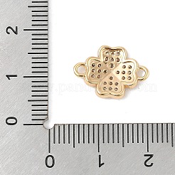 Verbindungsanhänger mit Mikropavé aus Messing mit durchsichtigen Zirkonia-Steinen&nbsp;KK-R219-08G