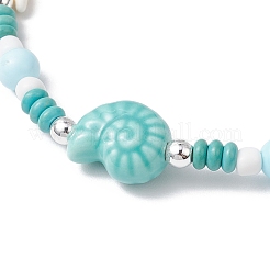 Bracelets extensibles pour femmes en turquoise synthétique&nbsp;BJEW-JB11793-01