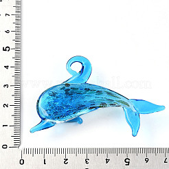Main feuille d'argent chalumeau grands pendentifs&nbsp;LAMP-T023-13C