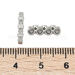 Distanziatori in ottone micro pavé di zirconi cubici trasparenti&nbsp;LS-KK-P302-26P