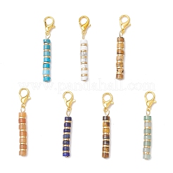 7 pendentif décoratif en pierre mixte naturelle et synthétique&nbsp;HJEW-JM03689