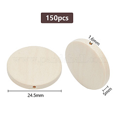 150 Stück Holzperlen&nbsp;WOOD-DR0001-02B