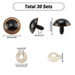 Yeux de poupée en plastique&nbsp;DIY-PH0005-23B
