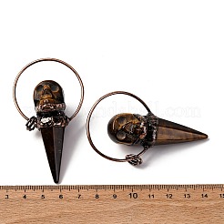 Natürliche gemischte Steinkegel-Totenkopf-große Anhänger&nbsp;G-B150-01R
