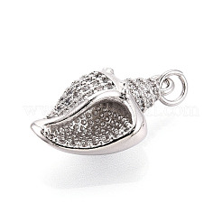Pendentifs en laiton zircon cubique transparent&nbsp;KK-N268-59P