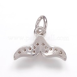 Messing Micro pave Zirkonia Charms Anhänger&nbsp;ZIRC-K070-36P