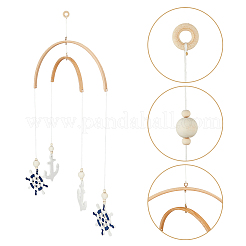 Set di campanelli eolici con perline di legno fai da te&nbsp;DIY-WH0028-55