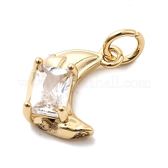 Pendentifs avec zircon cubiques à micro-pavés en laiton&nbsp;KK-H089-10B-G