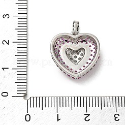 Pendentifs avec zircon cubiques à micro-pavés en laiton&nbsp;KK-CBA74BF-12P-02C