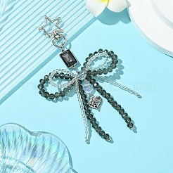 Decorazione pendente in scaglie di vetro in lega&nbsp;HJEW-FZ00038
