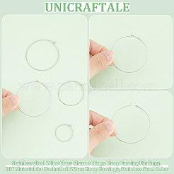 300 pz 3 stili anelli con ciondolo a forma di calice da vino in acciaio inossidabile chirurgico 316&nbsp;STAS-UN0053-43