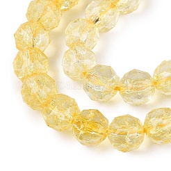 Brins de perles de verre transparentes craquelées&nbsp;GLAA-Q108-02A-15
