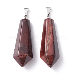 Pendenti a punta in occhio di tigre rosso naturale tinto e riscaldato&nbsp;X-G-I314-02P-11