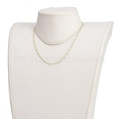 Facettierte runde natürliche Amazonit Perlenketten&nbsp;NJEW-JN03215-03