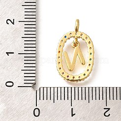 Pendentifs avec zircon cubiques à micro-pavés en laiton&nbsp;ZIRC-P123-01G-N02